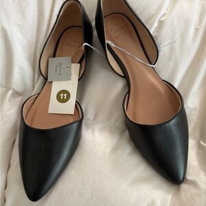 a new day Elegant Black D'Orsay Flats